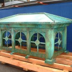 Mission Style Copper Deco Top W/Green Over Brown Patina Copper Deco Top 19