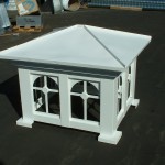 Mission Style Aluminum Deco Top W/White Powder Coat Aluminum Deco Top 6
