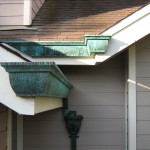Eclipse Millennium Copper Gutter W/Green Over Brown Patina Eclipse Millennium Copper Gutter 10-1
