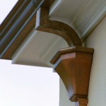 Eclipse Millennium Gutter W/Custom Leaderhead, Custom Radius Downspout Eclipse Millennium Copper Gutter 4-1