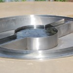Custom stainless steel water trough and waterfall Stainless Steel Water Feature 1-1
