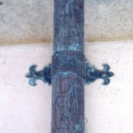 2" Round Fleur-de-lis Copper Downspout Strap Copper Downspout Strap 11