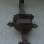 Custom 20 oz Copper Leaderhead And Downspout Strap For St Mary's College Copper Leaderhead 2-2