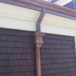 Custom Copper Leaderhead And Custom Style Copper Downspout Copper Leaderhead 8-1