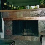 Copper Fireplace Mantel W/Vibration Finish Copper Fireplace Mantel