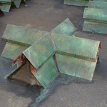 Copper Ridge Vent Intersection Miter Custom Copper Ridge Vent 4-Way Miter 1-1