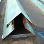 Custom Copper Ridge Vent W/Green Over Brown Patina Custom Copper Ridge Vent 1