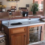 1 MM Blue-Gray Zinc Countertop with backsplash and undermount sink Zinc Countertop 7-1