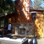 Copper panel fireplace siding Copper Siding Panels 2
