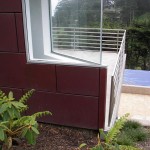 Copper siding panels at corner Copper Siding Panels 1-2
